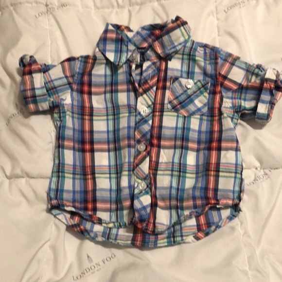 Old navy plaid button up size 3-6m - Picture 1 of 4